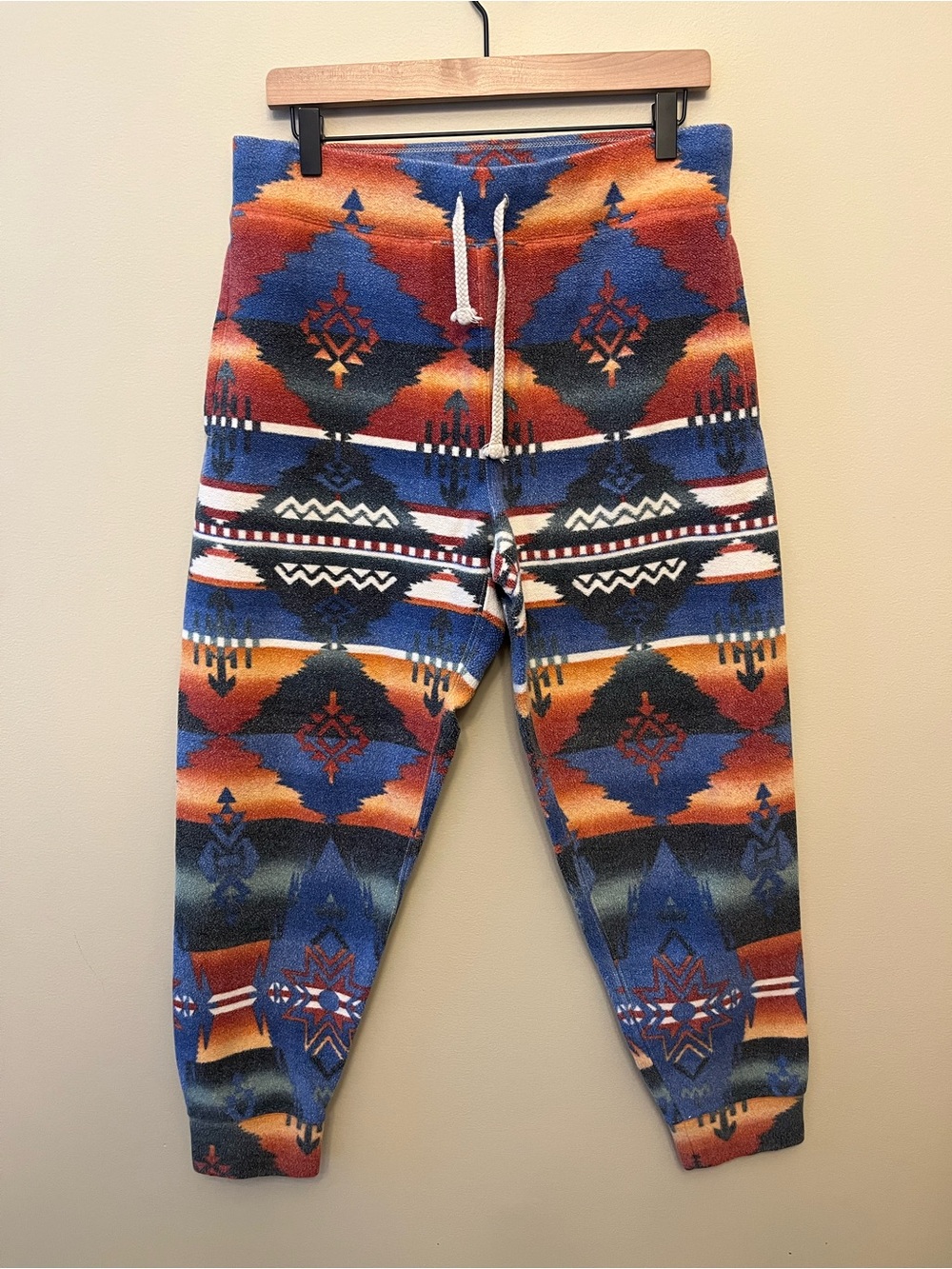 Polo Ralph Lauren Aztec Southwestern Fleece Jogger Sweatpants Men's Size Medium